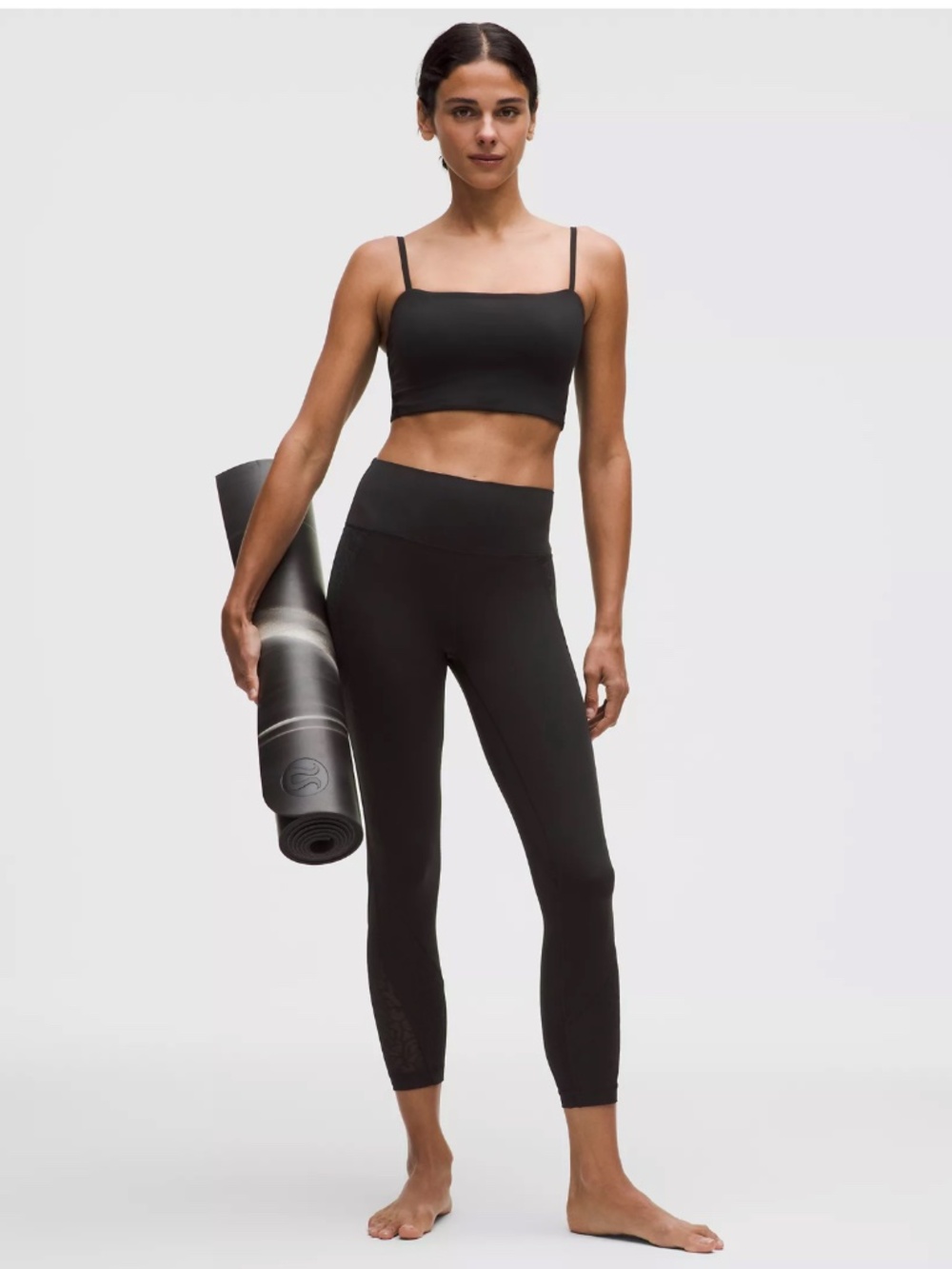 NWT Lululemon Paisley Lace Overlay Tight Black Sz 6 25". Sold out!